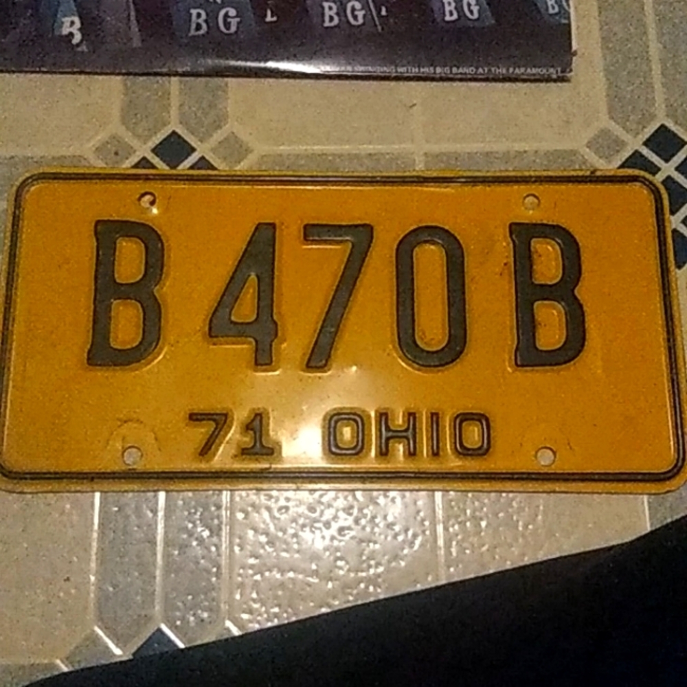 1971 vintage lincese  plate only one.